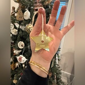 Dior Shimmering Gold Tone Star Decoration